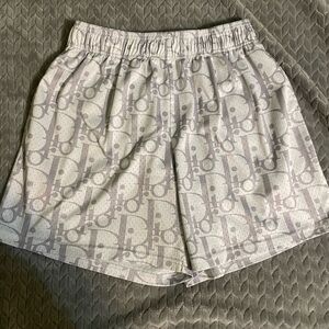 Dior Gray and White Shorts